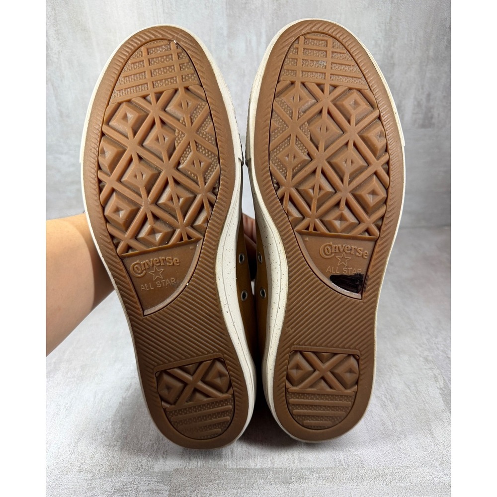 Converse Chuck Taylor All Star High Top Tan Leather Sneakers 157522C Mens 9 - Picture 8 of 8